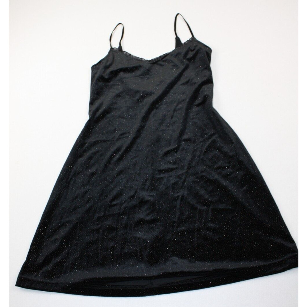 Velvet Midi Dress‎ Size 9/10 Black glitter Embellished low Back Whimsygoth Vamp